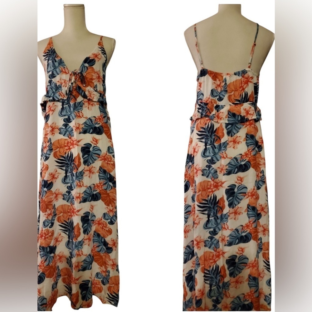 Roxy Close To Sea Tropical Summer Dress Medium (size/brand cut off) - Picture 4 of 5